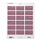 We’ve Moved Classic Mellow Mauve New Address Etiket (Full Sheet)