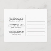 We’ve Moved Postcard – Elegant Bird Illustration Aankondigingskaart (Achterkant)