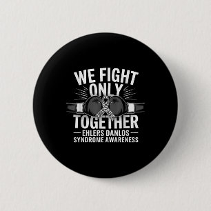 We vechten alleen samen Boxing Glove Zebra Eds Awa Ronde Button 5,7 Cm