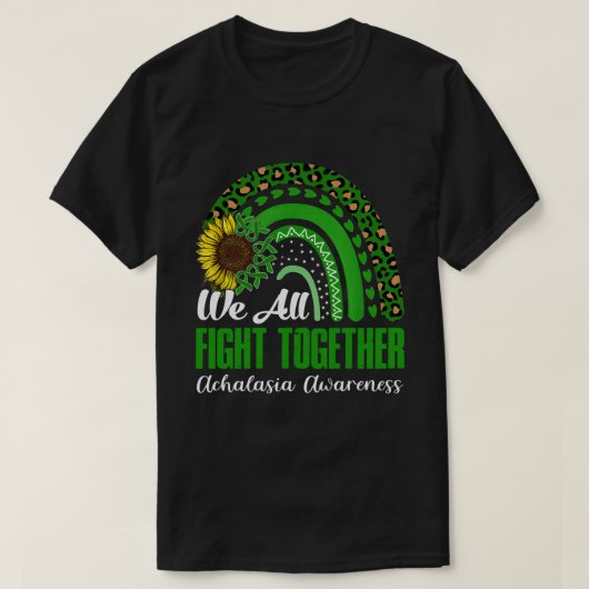 We vechten allemaal samen ACHALASIA BEWUSTZIJN Rai T-shirt (Design voorkant)
