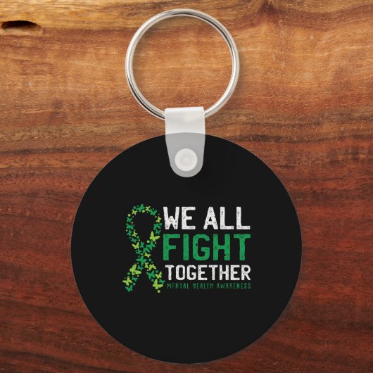 We vechten allemaal samen om het bewustzijn van ge sleutelhanger (Voorkant)