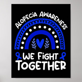 We vechten samen Alopecia Bewustheid Alopecia Poster