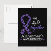 We vechten samen - Alzheimer bewustzijn Briefkaart (Voorkant / Achterkant)