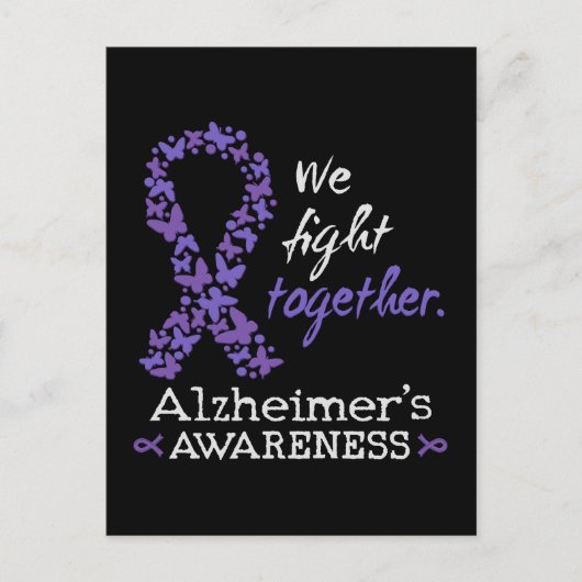 We vechten samen - Alzheimer bewustzijn Briefkaart (Voorkant)