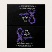 We vechten samen - Alzheimer bewustzijn Kaart (Buitenkant ongevouwen)