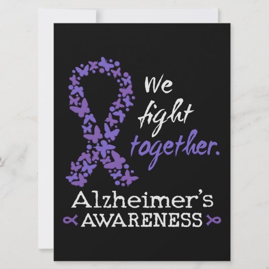 We vechten samen - Alzheimer bewustzijn Kaart (Voorkant)