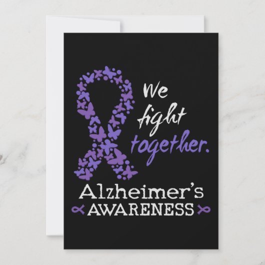 We vechten samen - Alzheimer bewustzijn Kaart (Voorkant)