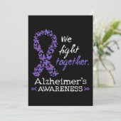 We vechten samen - Alzheimer bewustzijn Kaart (Staand voorkant)
