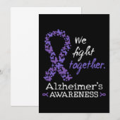 We vechten samen - Alzheimer bewustzijn Kaart (Voorkant / Achterkant)