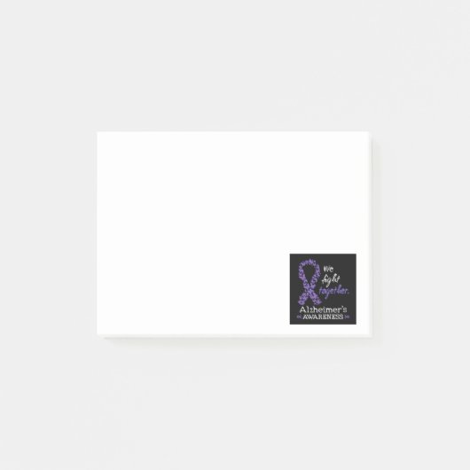 We vechten samen - Alzheimer bewustzijn Post-it® Notes (Voorkant)