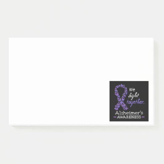 We vechten samen - Alzheimer bewustzijn Post-it® Notes (Voorkant)