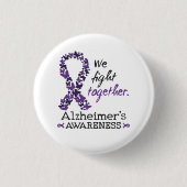 We vechten samen - Alzheimer bewustzijn Ronde Button 3,2 Cm (Voorkant)