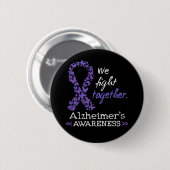 We vechten samen - Alzheimer bewustzijn Ronde Button 5,7 Cm (Voorkant /achterkant)