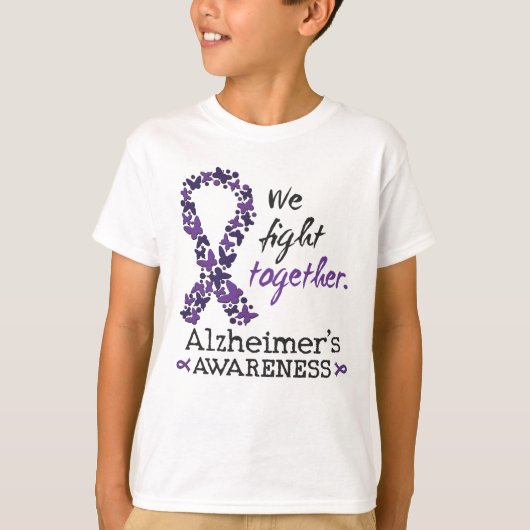 We vechten samen - Alzheimer bewustzijn T-shirt (Voorkant)
