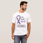 We vechten samen - Alzheimer bewustzijn T-shirt (Voorkant volledig)