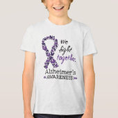 We vechten samen - Alzheimer bewustzijn Tri-Blend Shirt (Voorkant)