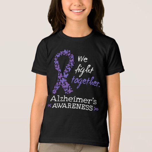 We vechten samen - Alzheimer bewustzijn Tri-Blend Shirt (Voorkant)