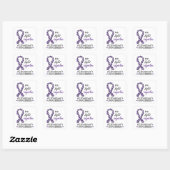 We vechten samen - Alzheimer bewustzijn Vierkante Sticker (Vel)