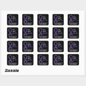 We vechten samen - Alzheimer bewustzijn Vierkante Sticker (Vel)