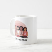 We Vechten Samen Borstkanker Bewustzijn Design Koffiemok (Voorkant links)