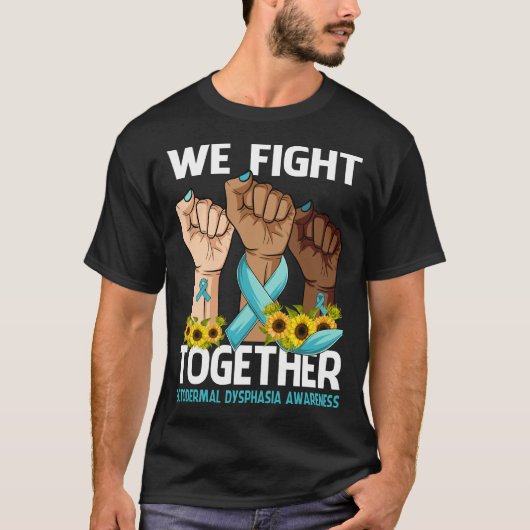 We vechten samen ECTODERMALE DYSFAGIE BEWUSTZIJN T-shirt (Voorkant)