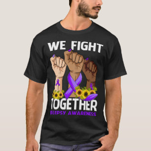 We Vechten Samen EPILEPSIE BEWUSTZIJN Zonnebloem T-shirt