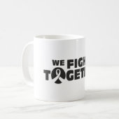 We vechten samen - Hope Fight Cure Cancer Koffiemok (Voorkant links)