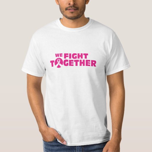 We vechten samen - Hope Fight Cure Cancer T-shirt (Voorkant)