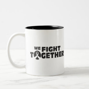 We vechten samen - Hope Fight Cure Cancer Tweekleurige Koffiemok