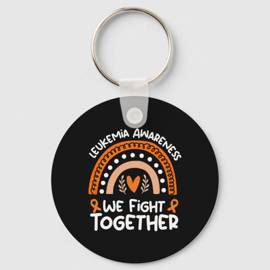 We vechten samen Leukemie Bewustzijn Leukemie 3 Sleutelhanger (Voorkant)