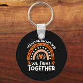 We vechten samen Leukemie Bewustzijn Leukemie 3 Sleutelhanger (Voorkant)