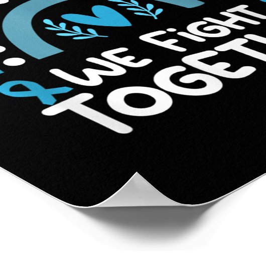 We vechten samen Prostaatkanker Bewustzijn Prosta Poster (Hoek)