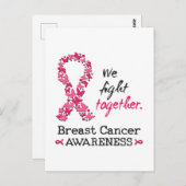 We vechten samen tegen borstkanker briefkaart (Voorkant / Achterkant)