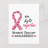 We vechten samen tegen borstkanker briefkaart (Voorkant)