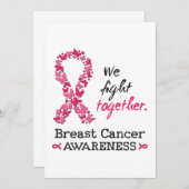 We vechten samen tegen borstkanker kaart (Voorkant / Achterkant)