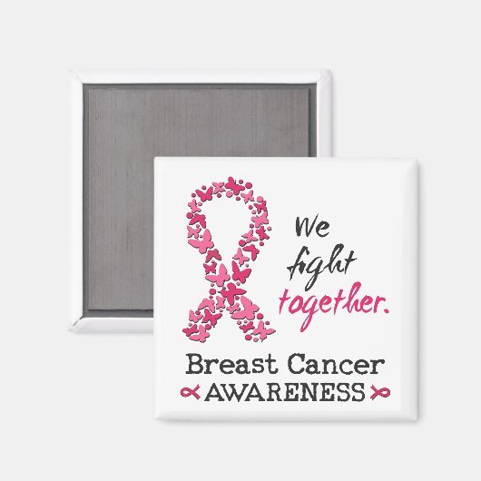 We vechten samen tegen borstkanker magneet (Voorkant / Achterkant)