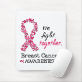 We vechten samen tegen borstkanker muismat (Met muis)