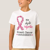 We vechten samen tegen borstkanker t-shirt (Voorkant)