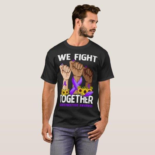 We vechten samen tegen CRANIOSYNOSTOSE BEWUSTZIJN T-shirt (Voorkant volledig)