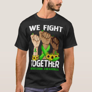 We vechten samen tegen DEPRESSIE BEWUSTZIJN Zonneb T-shirt