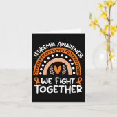 We vechten samen tegen leukemiebewustzijn leukemie kaart (Gele Bloem)