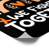 We vechten samen tegen leukemiebewustzijn leukemie poster (Hoek)