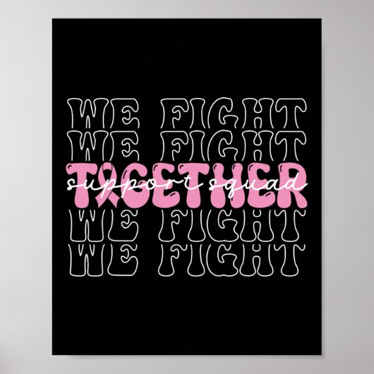 We vechten samen voor borstkankerbewustwording poster (Voorkant)