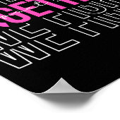 We vechten samen voor borstkankerbewustwording poster (Hoek)
