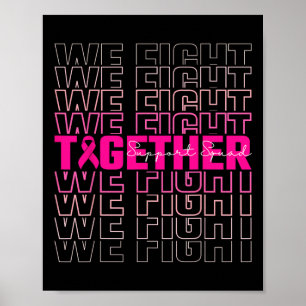 We vechten samen voor borstkankerbewustwording poster