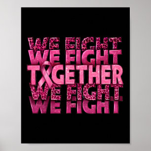 We vechten samen voor borstkankerbewustwording poster