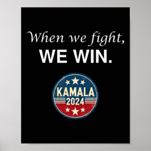 We vechten tegen Harris 2024 Kamala Harris voor Pr Poster