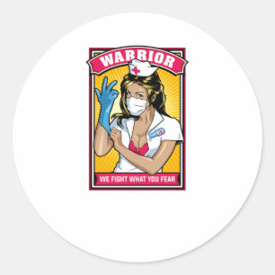 We vechten tegen wat je bang maakt ronde sticker