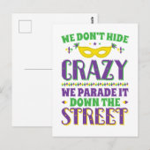 We verbergen het niet. We paraderen het in de stra Briefkaart (Voorkant / Achterkant)