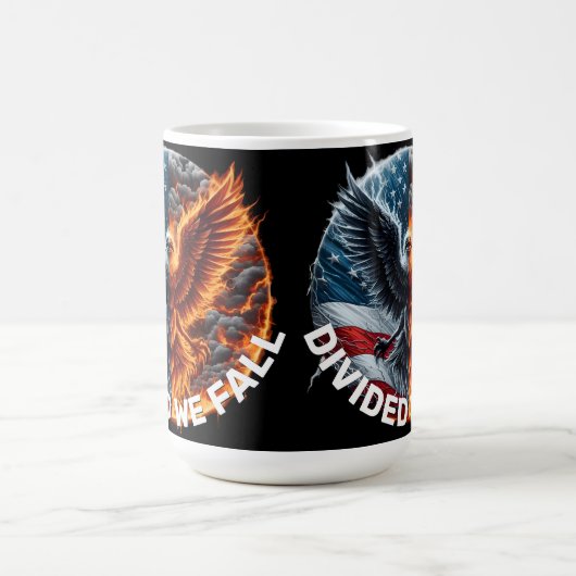 We verdeelden Herfst Burning Flag en Eagle Koffiemok (Center)